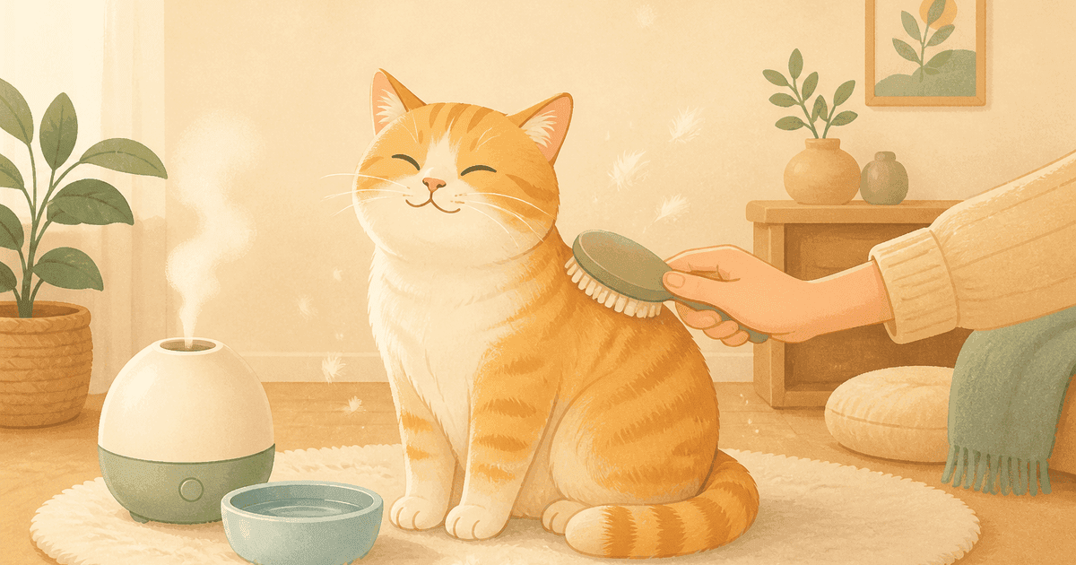 猫のフケが増えたときに考えたいこと｜乾燥・栄養・寄生虫・病気のサインの見分け方