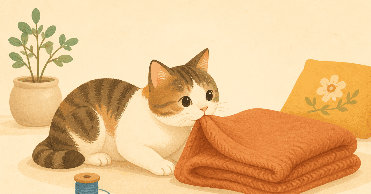 猫が布やビニールを食べてしまう｜異食症・ウールサッキングの原因と対策・危険なサイン