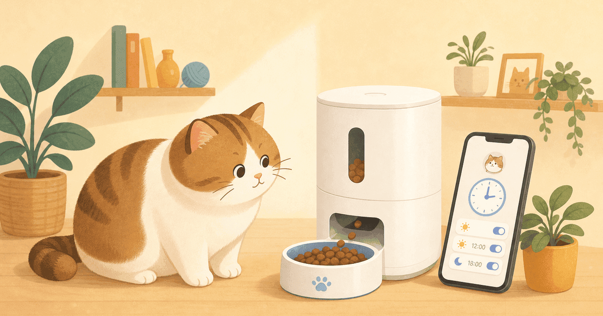 猫の自動給餌器の選び方｜タイマー式とスマホ連動・容量と停電対策を比較
