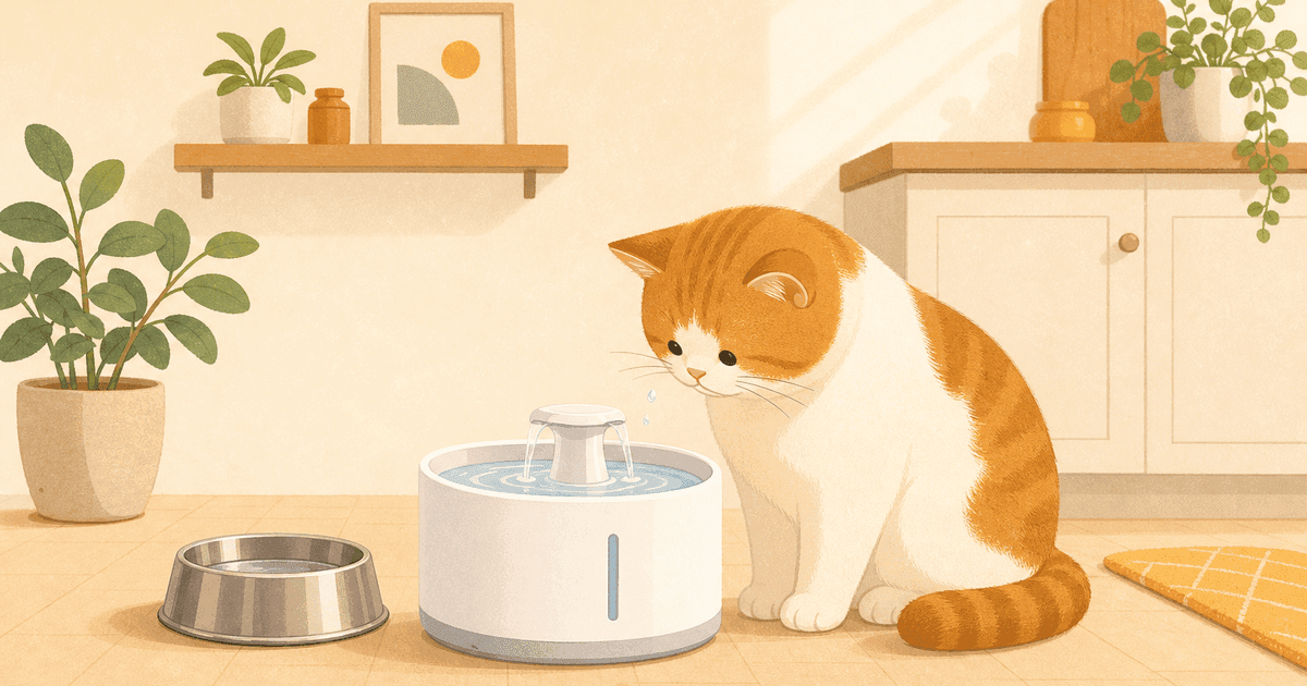 猫の自動給水器(循環式)の選び方｜素材・静音・手入れと容量で中立比較