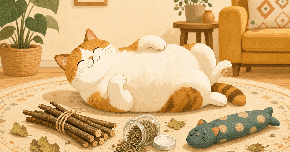 またたび・キャットニップの選び方比較｜粉・スティック・スプレー・またたび玉を中立比較