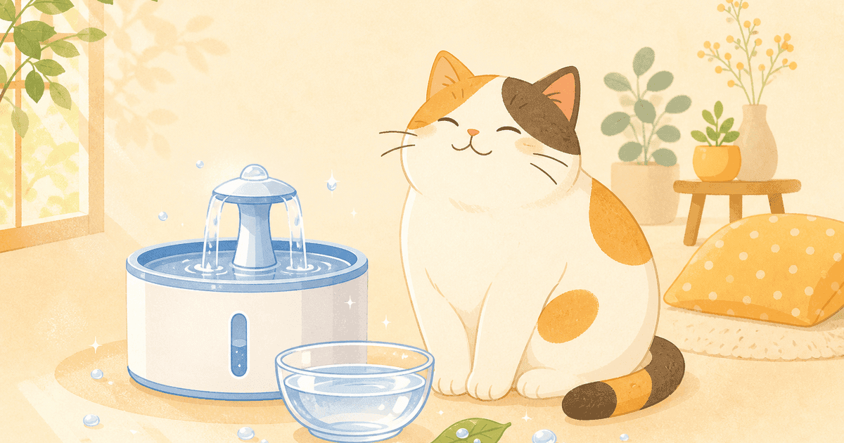 猫の夏の水分不足と泌尿器ケア｜隠れ脱水を防ぐ水の与え方と尿石症予防の基本