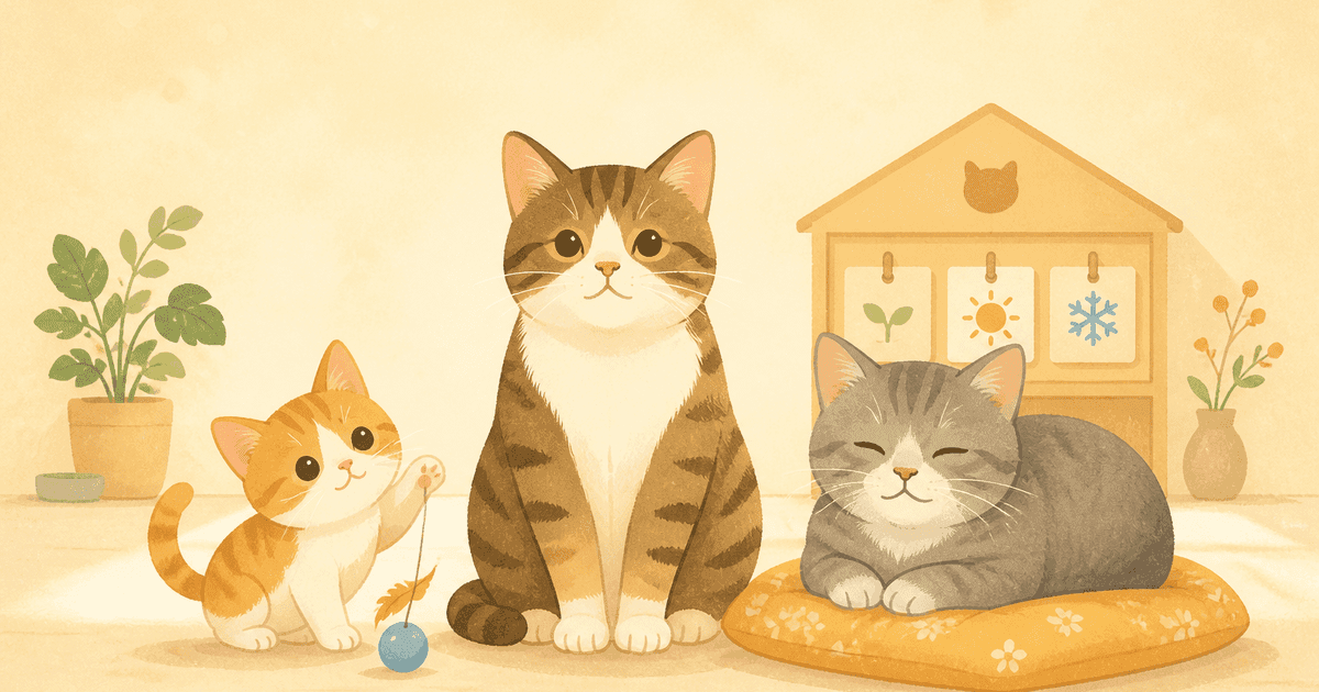 猫の年齢は人間でいうと何歳?ライフステージの区切りと年齢ごとに変えるケア