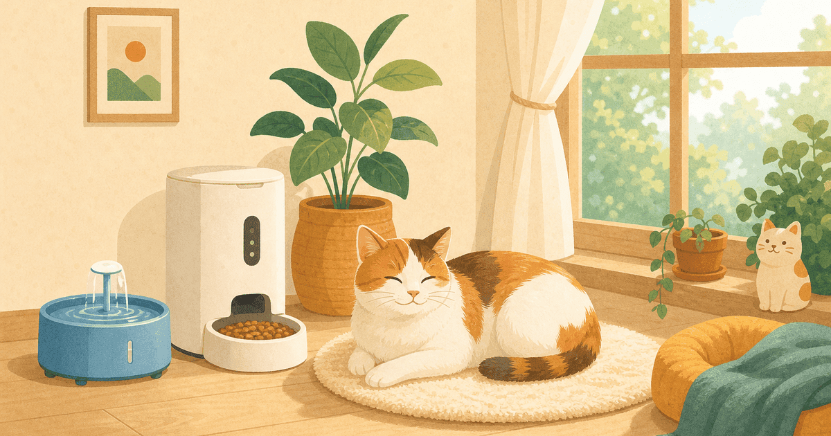 猫のお留守番の準備は何時間まで？水とフード・トイレ・室温の整え方