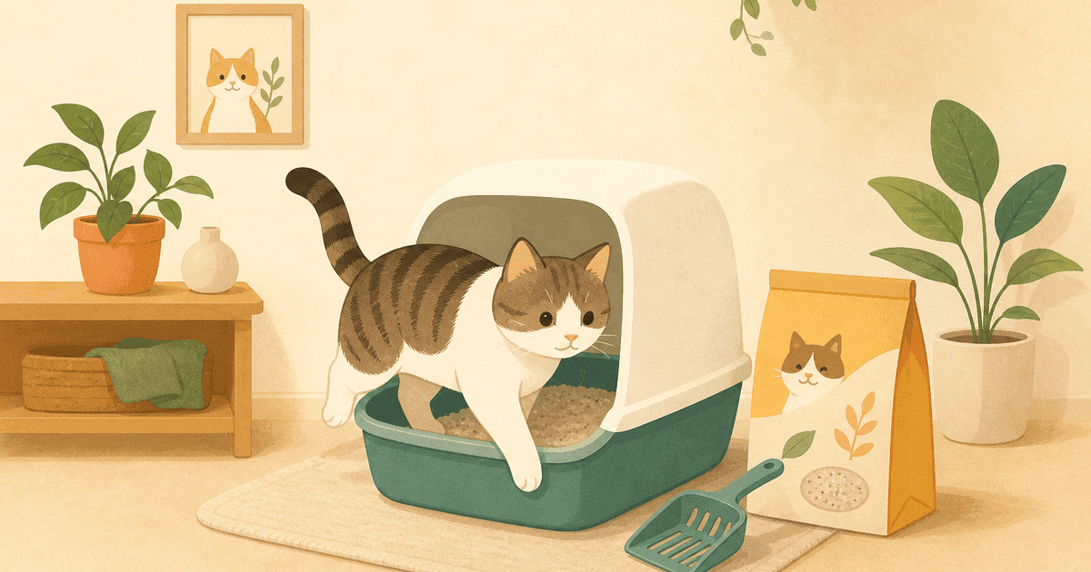 猫トイレと猫砂の選び方｜オープン・ドーム・システムトイレと砂の素材を比較