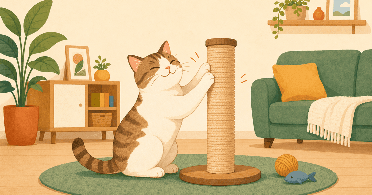 猫の爪とぎ対策｜家具で研がせない工夫と爪とぎ器の選び方・置き方