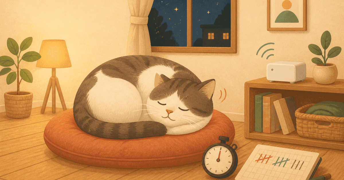 猫の呼吸数を家で数える|安静時・睡眠時呼吸数の測り方と目安、ミリ波センサー研究でどこまで来たか
