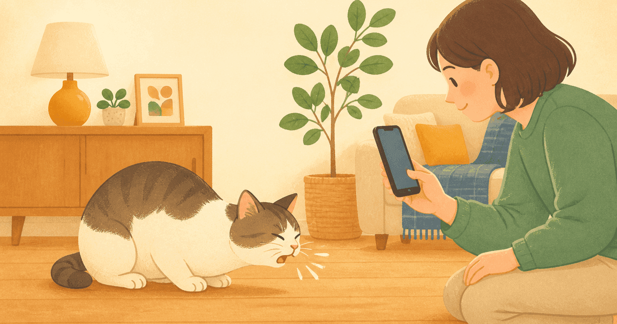 猫の「咳」「くしゃみ」「逆くしゃみ」「吐きそうな動作」の見分け方|姿勢・音・動画の撮り方と受診の目安