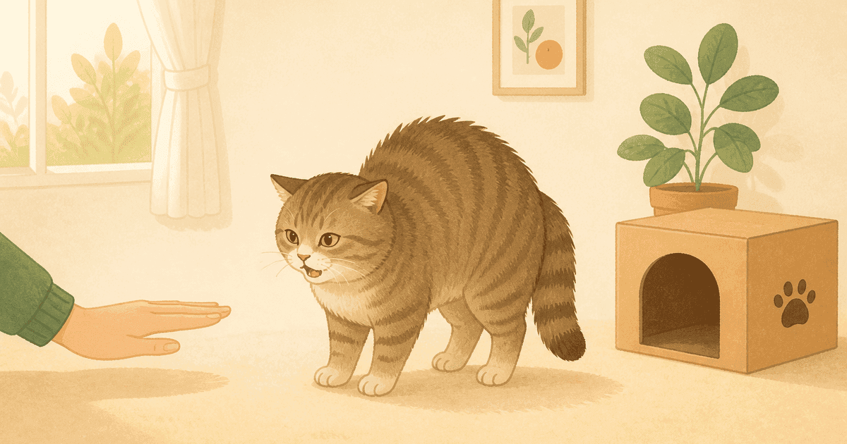 猫がシャーと威嚇する・うなる理由と対応|怖さ・痛み・転嫁性攻撃の見分け方と、してはいけない接し方