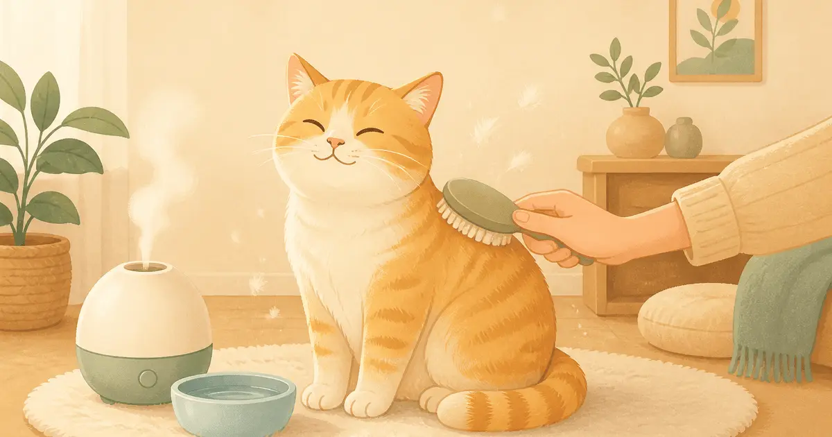猫のフケが増えたときに考えたいこと｜乾燥・栄養・寄生虫・病気のサインの見分け方