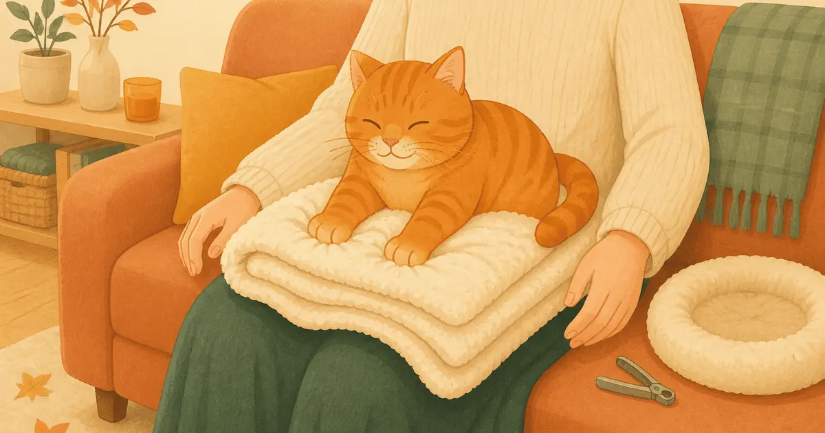 猫がふみふみ(ニーディング)する理由｜毛布を吸う・爪が痛い・急に増えたときの考え方と対処