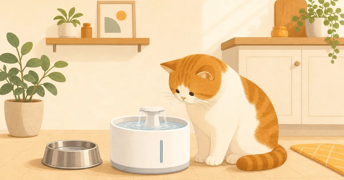 猫の自動給水器(循環式)の選び方｜素材・静音・手入れと容量で中立比較