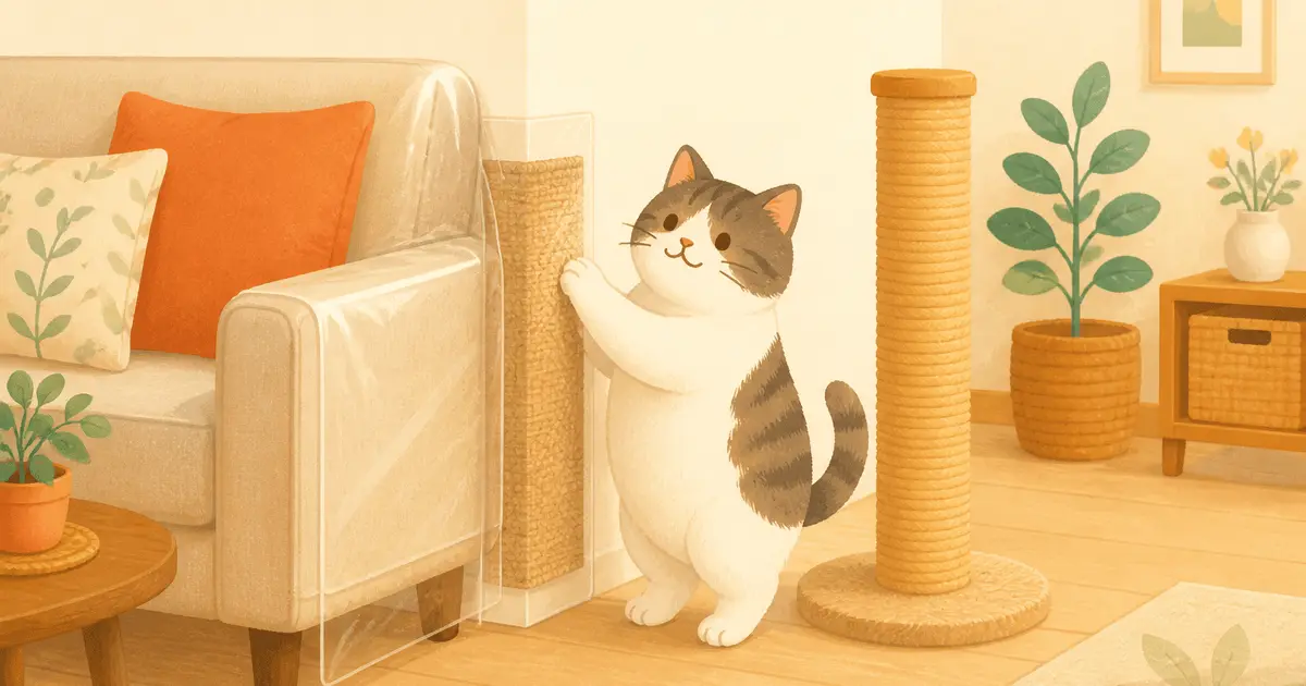 猫の爪とぎから家具・壁を守る保護グッズの選び方比較｜貼るシート・カバー・柱まわり・網戸を中立比較