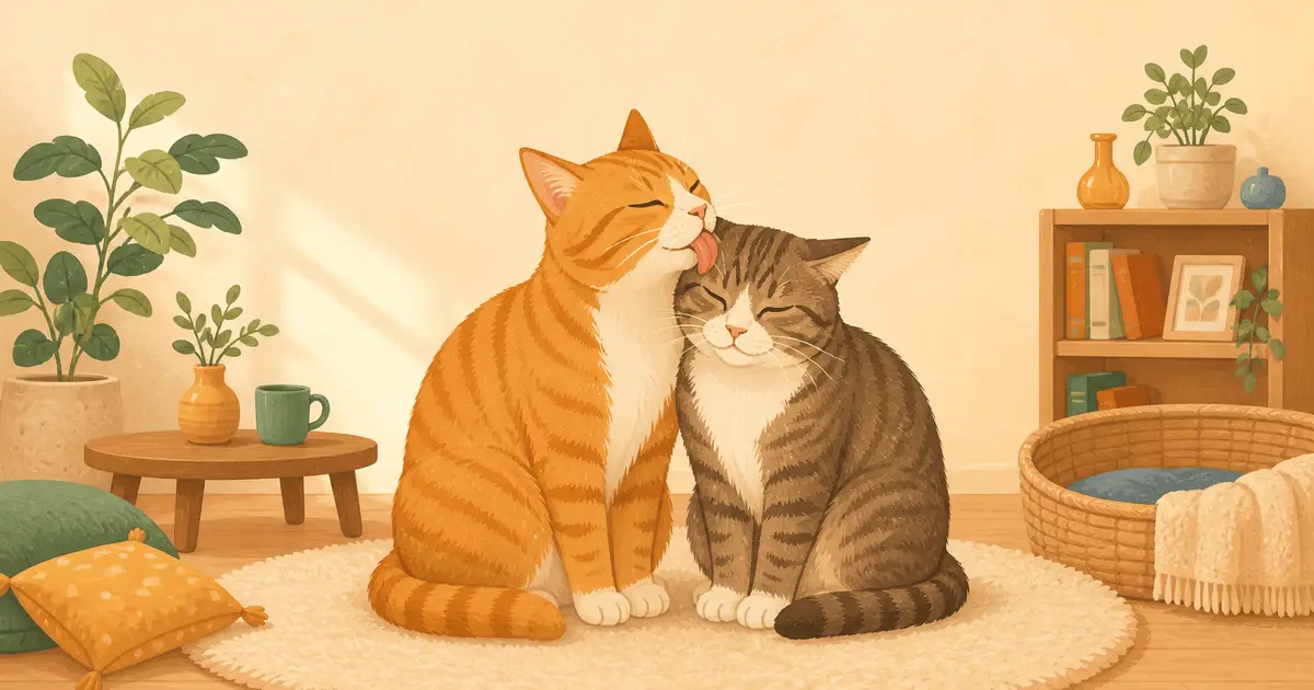 猫同士のなめ合いは「仲良し」とは限らない｜2026年の研究が示した2つの文脈と多頭飼いの見立て方