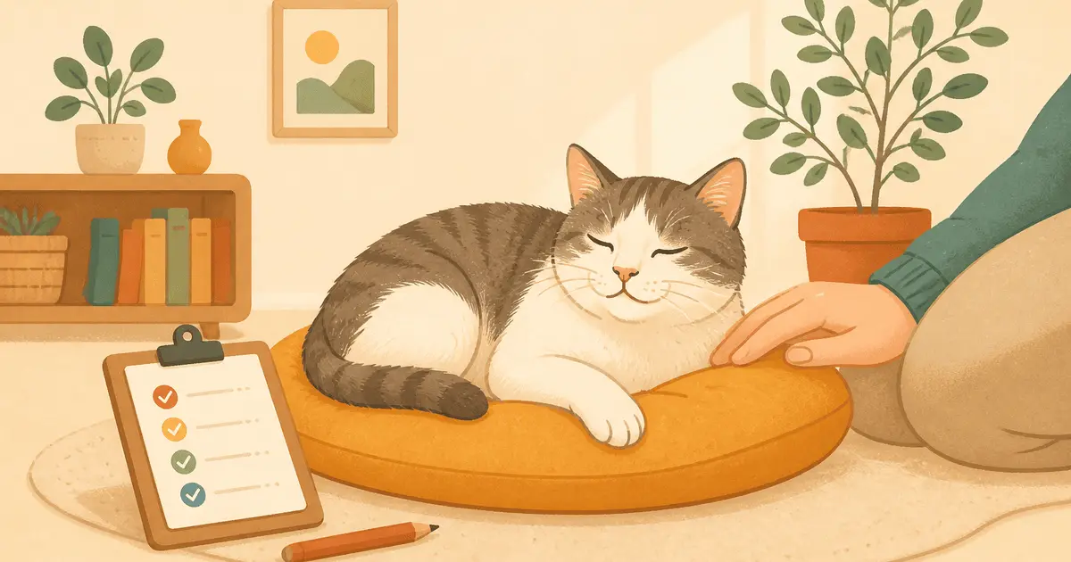 猫のQOLを飼い主が測る「FelQoL」｜2026年に検証された7つの領域と、わが家版チェックの作り方